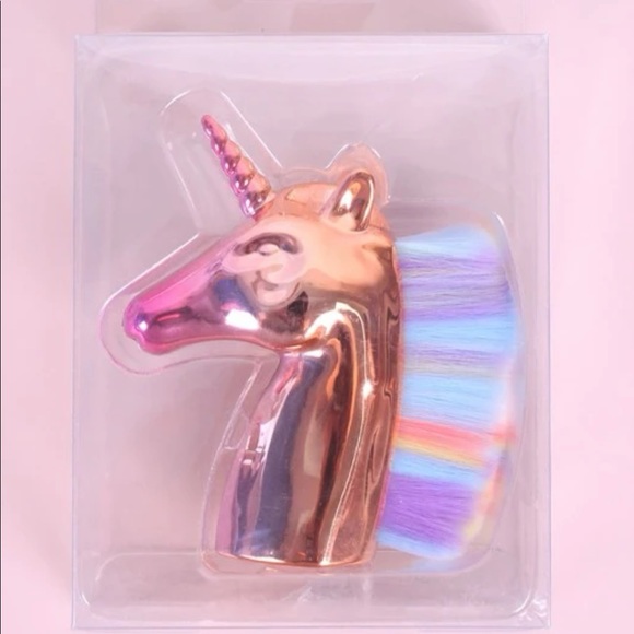 Metallic Rainbow Ombré UNICORN 🦄 Brush Statue Decor Makeup Vanity Kawaii - Picture 2 of 2
